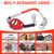 Self Retractable Lifeline Fall Protection Lanyard 33FT UPGRADED Arrester Safety Rope Double Locking Falling Protector Gear, Alloy Steel Roofing Harness Heavy Duty Dynamic Rotation Hook Cable Wire