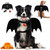 LKEX Dog Bat Wings, Pet Halloween Costume for Medium Large Dogs Funny Dog Clothes with Leads and Pumpkin Bells Puppy Dress Up Halloween Decorations Apparel (Large)