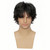 Daiaces Mens Short Black Curly Wig Layered Natural Fluffy Hair Wigs for Daily Party Halloween Costume Cosplay