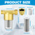 Gerrii 1 Pack Brass Washing Machine Water Filter Reusable, Gold