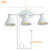 vivihobb 3 Light Plug in Track Lighting Kit,Modern Plug in Ceiling Light Fixture,16.4ft Cord,3 Way Ceiling Spot Lighting,Flexibly Rotatable Light Head (White)