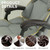 NEUORTBURG Office Chair Armrest Cover Stretchable Short Computer Chair Arm Slipcover Water Resistant Chair Seat Hand Rest Protector for Office Desk and Computer Chairs 1 Pair Coffee