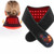 LUMUTATA Cordless Heated Neck and Shoulder Wrap with Vibration, Wireless Neck Massager with Heat, 660nm & 850nm Red Light, 3 Heat Levels, Rechargeable for Daily Neck and Shoulder Comfort, Black
