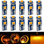 AUXLIGHT Amber Yellow T5 37 74 2721 PC74 PC37 LED Bulb, 3030 Chips Super Bright 12 Volt Replacements, Interior Dome Map Dashboard Indicator Instrument Panel Gauge Cluster Lamp Lights (Pack of 10)