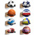 VZZNN Wall Mount Basketball Holder, 8 Pcs Ball Storage Display Rack with Wooden Base for Sports Collection, Modern Farmhouse Decor for Boys Room, Teen Bedroom Sports Accessories Organizer