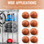 VZZNN Wall Mount Basketball Holder, 8 Pcs Ball Storage Display Rack with Wooden Base for Sports Collection, Modern Farmhouse Decor for Boys Room, Teen Bedroom Sports Accessories Organizer