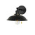 Bagkcopp Industrial Black Wall Sconces Light with Pull Chain Switch,Wall Mount Light Lamp for Kitchen Bathroom Bedroom Vanity Hallway Dining Room (Black-26cm)
