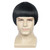 yuehong Mens Short Black Bowl Cut Wig Bob 60s70s Funny Wig