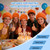 AIVibrat Orange Wig Hair Headband Costume Funny Wigs Blue Wigs for Women (Orange, Medium)