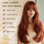 MINSEEYOO Auburn Wig with Bangs for Women Long Layered Wigs 26 Inch Auburn Wigs Natural Looking Heat Resistant Synthetic Wig for Daily Party Use