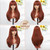 MINSEEYOO Auburn Wig with Bangs for Women Long Layered Wigs 26 Inch Auburn Wigs Natural Looking Heat Resistant Synthetic Wig for Daily Party Use