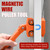 Magnetic Wire Puller, High-Strength Magnet Cable Puller with Stainless Steel Leader, 180° Pivoting Ergonomic Handle, Multi-Function Stud Finder for Electrical Wall Wiring, Comes with Sturdy Case