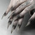 10Pcs Eagle Claw Press on Nail Halloween Fake Nails Short Long Stiletto Glue on Nails Full Cover Glossy Black Press ones Thick Acrylic Handmade Nails Spooky Dragon Cat Claw Curved False Nail （S）