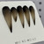 10Pcs Eagle Claw Press on Nail Halloween Fake Nails Short Long Stiletto Glue on Nails Full Cover Glossy Black Press ones Thick Acrylic Handmade Nails Spooky Dragon Cat Claw Curved False Nail （S）