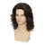 Sabosi Men Brown Wig Curly Natural Medium-Length Wavy Synthetic Hair Wig with Middle Part, Heat Resistant, Retro Style for Daily Wear, Cosplay, Halloween Costume, Party
