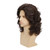 Sabosi Men Brown Wig Curly Natural Medium-Length Wavy Synthetic Hair Wig with Middle Part, Heat Resistant, Retro Style for Daily Wear, Cosplay, Halloween Costume, Party