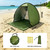 NARMAY Camping Tent, Pop Up Beach Tent, Sun Shelter - Green