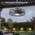 22" Outdoor Ceiling Fan with Lights, IP44 Waterproof Plug in Caged Fan with Remote & APP Control, 3CCT Dimmable 6-Speeds Reversible DC Motor, Wood Finish Gazebo Fan for Patio Porch Pergola Canopy