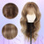 testar Brown Mixed Blonde Wigs for White Women 20 Inch With Bangs Hair Replacement Wigs Realistic Looking Synthetic Curly Wigs For Daily Party Use