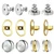 Locking Earring Backs for Droopy Ears & Heavy Earrings – 6 Pairs Secure Stud Clutches, Replacement Ear Supports for Sensitive Skin (Silver and Gold Droop Lifte)