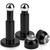 Magnetic Door Stop, 2 Pack Door Stoppers Magnetic Door Catch, Heavy Duty Adjustable Doorstops Wall Floor Black Magnet Door Holder, Stainless Steel