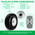 13x6.50-6 Flat Free Lawn Mower Tire Wheels; 2 Packs Smooth Tread Puncture-proof Tires, Replacement 3/4" & 4 Pcs 5/8" Bearing, 3”-7” Adjustable Centered Hub for Zero Turn Mowers 、Garden Tractors Carts