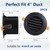 Baquler 2 Pcs 4 Inch Soffit Exhaust Vent Round Vent Cover, Black