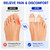 FULEEAN 2-Loop Big Toe Separator,Ergonomic Big Toe Spacers,Bunion Corrector for Overlapping Big Toe, Soft Gel Cushion with Elastic Fabric Strap, Day/Night Wear,3 Sizes,Comfortable, Washable.
