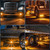 2Pcs Amber Glass Lens Watermelon Lights with Stainless Steel Bracket, Strobe & Constant Dual-Function Waterproof, LED Marker for Kenworth Peterbilt Freightliner Trucks