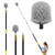 26FT High Reach Cobweb Duster with Extension Pole, Spider Web Brush for Cleaning with 5-20FT Telescopic Pole, 8" Larger Extendable Duster for High Indoor & Outdoor Webs