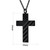 MOSURNSJWY Cremation Jewelry American Flag Cross Urn Necklaces for Men Women Human Ashes Religious Cross Keepsake Memorial Pendant, Black-With Me Always
