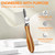 Pet Dematting Comb for Dogs & Cats, 45° Stainless Steel Undercoat Rake Removes Mats, Knots, Tangles & Loose Fur, Grooming Brush for Long & Short Haired Pets, Ergonomic Natural Bamboo Handle