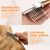 Pet Dematting Comb for Dogs & Cats, 45° Stainless Steel Undercoat Rake Removes Mats, Knots, Tangles & Loose Fur, Grooming Brush for Long & Short Haired Pets, Ergonomic Natural Bamboo Handle