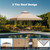 10x10 Double Tiered Gazebo Replacement Canopy, Upgraded 300D Polyester Heavy Duty Canopy Cover Top with Air Vent, Waterproof Gazebo Cover Roof for Outdoor Patio Garden (Khaki, Wavy Edge)