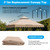 10x10 Double Tiered Gazebo Replacement Canopy, Upgraded 300D Polyester Heavy Duty Canopy Cover Top with Air Vent, Waterproof Gazebo Cover Roof for Outdoor Patio Garden (Khaki, Wavy Edge)
