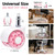 Pink Office Chair Wheels, 2 Inch Heavy-Duty Rubber Wheels for Office Chair, Computer Gaming Desk Chair Wheels-Set of 5, Smooth Rolling for Hardwood Carpet Tile Floors, 11 * 22mm Universal fit