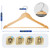 Korpai 80 Pack Wooden Hangers,Wooden Clothes Hangers with Smooth Pant Bar and Shoulder Notches,Heavy Duty Wood Hangers with 360-Degree Rotatable Hook, Coat Hangers for Coats,Shirts,Dress,Pants,Natural