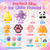 20 Pack Taba Squishy Toys,8 Large Squishies with 12 Mini Keychain Squishies,Cute Animal & Paw Stress Relief Squeeze Toys for Kids,Birthday Party Favors Christmas Goodie Bag Stuffers with Carry Bag
