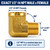 Evangenial 1/2" NPT 90 Degree Brass Street Elbow, Male x Female, 4 Pack