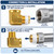 Evangenial 1/2" NPT 90 Degree Brass Street Elbow, Male x Female, 4 Pack