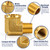 Evangenial 1/2" NPT 90 Degree Brass Street Elbow, Male x Female, 4 Pack