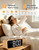 Netzu Wooden Projection Alarm Clock, Loud Digital Plug-in Clock with 180° Rotatable Projector, 5 Volumes, 12 Ringtones, Snooze for Bedroom Ceiling Wood Decor
