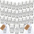 Golibra 50 Sets Acrylic Wedding Shot Glass Favors, Clear Plastic Shot Glasses Set with Thank You Kraft Tags and White Organza Bags,Wedding Party Supplies for Guests