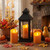 Fall Decor, Fall Decorations for Home, Flameless Candles, Burnt Orange, 3PC