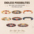 IGDXU 370Pcs Wooden Beads Bracelet Kit, DIY Wood Bead Jewelry Set