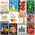 TTXXLL 12 Pcs Double Sided Solar LED Seasonal Garden Flags - 12x18 Inch Waterproof Burlap Yard Flags for Patio Lawn Yard Porch Decor (Color 1)