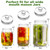 Jucoan 9 Pack Glass Fermentation Weights with Easy Grip Handle, Heavy Glass Fermenting Weights for Wide Mouth Mason Jars, Fermenting Lid Kit Pickling Weights for Kimchi, Sauerkraut, Dishwasher Safe