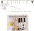 Petilleur Stainless Steel Kitchen Sliding Rail Hanging Rack, 23.6 Inch Wall Mount Utensil Organizer with 10 Removable S Hooks