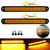 2 Pack 10" 15 LED Trailer Identification Light 9 to 30-volt, LED Turn Signal Stop Tail Lights Bar Strip Truck Rear Marker Lights IP67 Waterproof for Heavy Duty Marine Boats Trailers Trucks Pickups