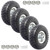 AR-PRO (4-Pack) 10-Inch Solid Rubber Tire Wheels - Replacement 4.10/3.50-4" Flat Free Tire with 5/8" Bearings, 2.2" Offset Hub - Perfect for Lawn Garden Cart, Hand Truck, Wheelbarrow, Utility Cart